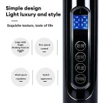 product_image_name-Generic-16-inch upright remote-controlled floor fan, direct power plug (non-rechargeable) + timer function + digital display screen + adjustable fan speed, black.-3
