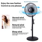 product_image_name-Generic-16-inch upright remote-controlled floor fan, direct power plug (non-rechargeable) + timer function + digital display screen + adjustable fan speed, black.-4