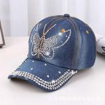 High Quality Denim stone design face cap 