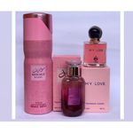 Fragrance World MY LOVE PERFUME 30ML,MOUSUF WARDI 25ML AND BODY SPRAY