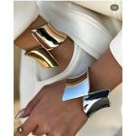 Fashion Collection Silver and gold chunky bangle 