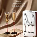 product_image_name-Generic-2-Piece Luxury Crystal Champagne Flute Set - Elegant Red Stem Wine Glasses - Gift Box Included-2
