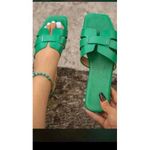 Green ladies fashionable slippers
