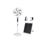 Generic 16 Inches Solar Rechargeable Fan With Panel & A Bulb