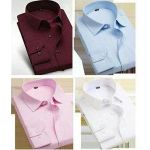 4 in 1 Men's Plain Long Sleeve Shirts
