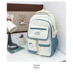 product_image_name-Fashion-Premium Aesthetic Student Backpack for School and University, Large Capacity Multi-Pocket Bookbag for Teen Girls and Boys, Durable Water-Resistant Canvas Daypack backpack with Ergonomic Shoulder Straps, High School backpack, Middle School, College bag-3
