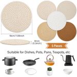 product_image_name-Flushrenic-Mats Set for Hot Dishes,Anti Stain Hot Pads Plate,Heat Resistant Mat Protect Counter,Hot Pads for Hot pots and Pans,Hot Pot Holders Set-2