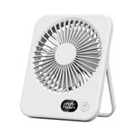 Generic Portable Desktop Fan With Digital Display And 180° Stand
