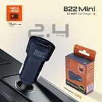New Age 12Watt 2.4A 622 Mini Fast Durable Car Charger with 2 USB Port