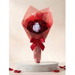 Genera 7 headed Roses Flowers with wrap