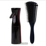 spray bottle and detangle brush 