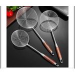 3 pcs in 1 stainless steel round multi purpose sieve + handle 