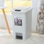 Generic 20L Plastic Pedal Bins Living Room Kitchen Trash Can