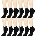 6 Pairs Unisex Ankle Socks - Black