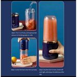 Generic Portable Juice Blender Usb Rechargeable Juicer 6-Blade Juice Cup Machine Fruit Automatic Smoothie Blende - image 2
