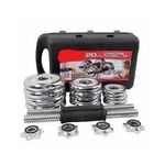 20kg Adjustable Chrome Dumbell Set With Carrier Case