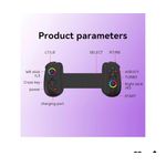 product_image_name-Generic-D8 Telescopic & Wireless Mobile Phone Gamepad with Turbo 6-axis Gyro, Vibration Bluetooth - Compatible 5.2 for Android, iPhone, Switch, PS4 & PC ( Black )-2