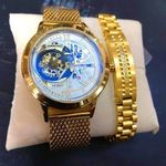 Forecast Never Tarnish & Top Quality Super Jagged Wrist Watch + Solid Bracelet For Bigger Spenders