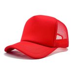 Fashion Choice "Plain Red Adjustable Net back facecap Unisex".