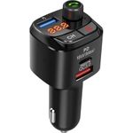 product_image_name-Generic-FM Transmitter Bluetooth Device for Car Music Bass Booster System with QC3.0 & Type-C PD 20W Car Charger,Wireless Bluetooth Car Device with USB Connector for Music-1