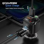 product_image_name-Generic-FM Transmitter Bluetooth Device for Car Music Bass Booster System with QC3.0 & Type-C PD 20W Car Charger,Wireless Bluetooth Car Device with USB Connector for Music-3