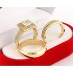 Rommanel Wedding Ring Set  Gold Plated