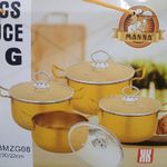 4 set  sauce pot gold