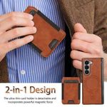 Generic Samsung galaxy z fold 7 5g leather Hinge protective Case with Magsafe and detachable wallet - image 2