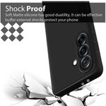 product_image_name-Samsung-A17 Silicone Phone Case & Pouch With Camera Protection - Scratch Resistance, Shockproof Protective Case (SAMSUNG) - ( Black )-4