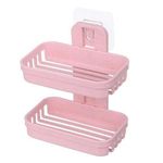Generic 2PCS Strong suction cup double-layer wall-mounted soap rack drain rack - image 3