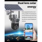 Solar Powered Dual Lens PTZ CCTV Camera V380
