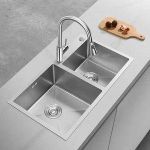 Double Bowl Kitchen Sink With Tap