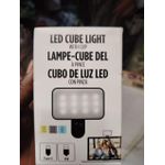 Portable LED Cube Light With Clip – USB Rechargeable Selfie & Video Light