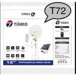 TINMO 18inch Fast Speed Control Solar fan with panel and 2 bulbs
