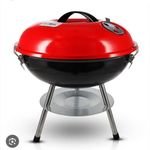 Round Portable Charcoal BBQ Grill Barbecue