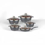 10pcs Non Stick Aluminum Cooking Pots With Frying Pan