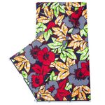Generic African Wax Print Fabric 6 Yards Polyester, Vibrant Red & Green Pattern - image 3