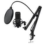 All In One Professional BM-800 Condenser Studio Microphone & Recording Kit with Arm Stand, Shock Mount & Pop Filter - image 2