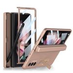 Samsung Galaxy Z Fold 4 Quality Magnetic And Hinge Protective Gold Case