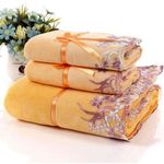 White Label 1 Bath Towel + 1 Face Towel - Yellow