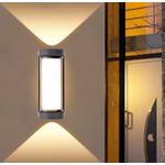 Heavy-Duty Outdoor LED Wall Lantern - Waterproof Pillar Wall Light - 3-Way Architectural Glow