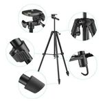 Generic Super Portable Tripod Stand 1.35m Height With Phone Clamp Remote - image 3