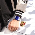 POEDAGAR Men's Blue Luminous Dial Silver Bracelet Strap Wristwatch - image 6