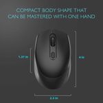 Generic Dual Mode 2.4G Rechargeable Wireless Bluetooth Mouse Black - image 7