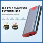 Generic High-Speed M.2 NVMe SSD External Enclosure - USB 3.1 Type-C Aluminum Storage Casecan