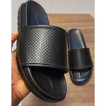 Mens Black Pam Slide Slippers