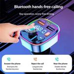product_image_name-Generic-Q5 In-car Bluetooth FM Wireless Dual USB Type-c Fast Charging MP3 Hands-Free Audio Player Car Kit Auto Accessories-4