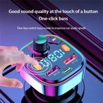 product_image_name-Generic-Q5 In-car Bluetooth FM Wireless Dual USB Type-c Fast Charging MP3 Hands-Free Audio Player Car Kit Auto Accessories-7