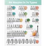 Generic 137-Piece Cake Decorating Set with Turntable - Stainless Steel Piping Tips, Cupcake and Baking Tools for Creative Desserts - image 5