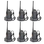 Baofeng TWO WAY Radio Walkie Talkie With Earpiece 6 Pieces